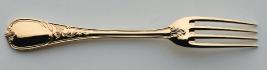 Fish serving fork in gilded silver plated - Ercuis